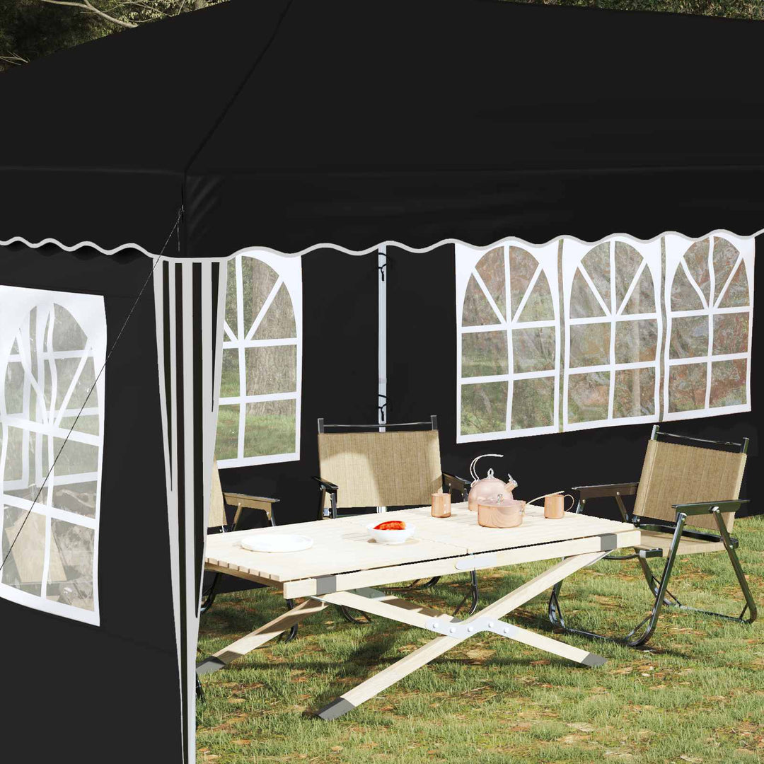 Pop-up Festtelt 575 x 289 x 245 cm Sort