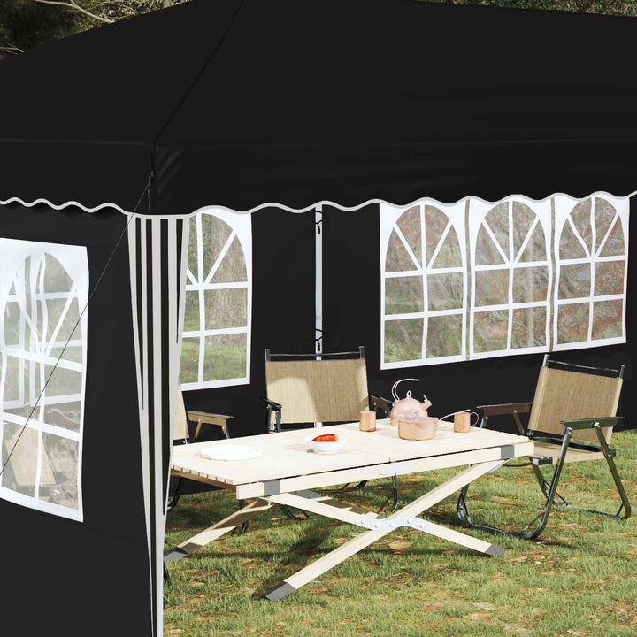 Pop-up Festtelt 575 x 289 x 245 cm Sort