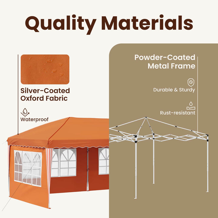 Pop-up Festtelt 575 x 289 x 245 cm Orange