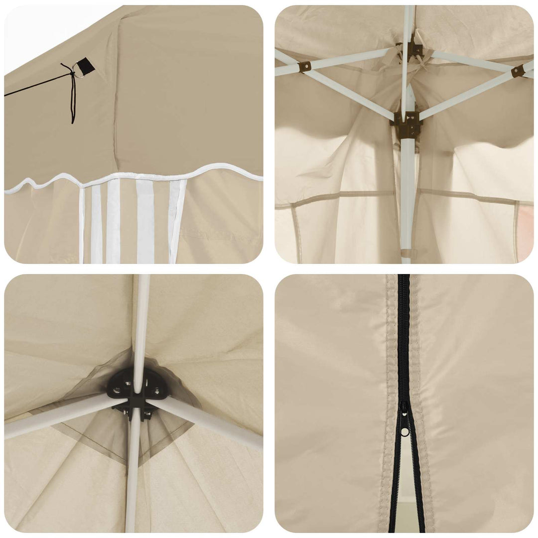 Pop-up Festtelt 575 x 288 x 245 cm Cremefarvet