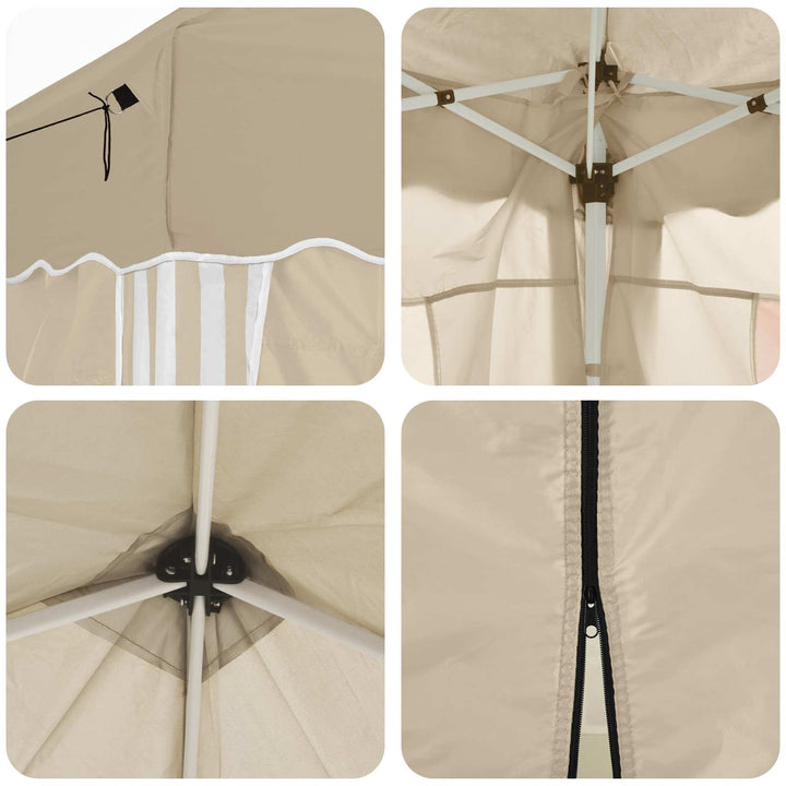 Pop-up Festtelt 575 x 288 x 245 cm Cremefarvet