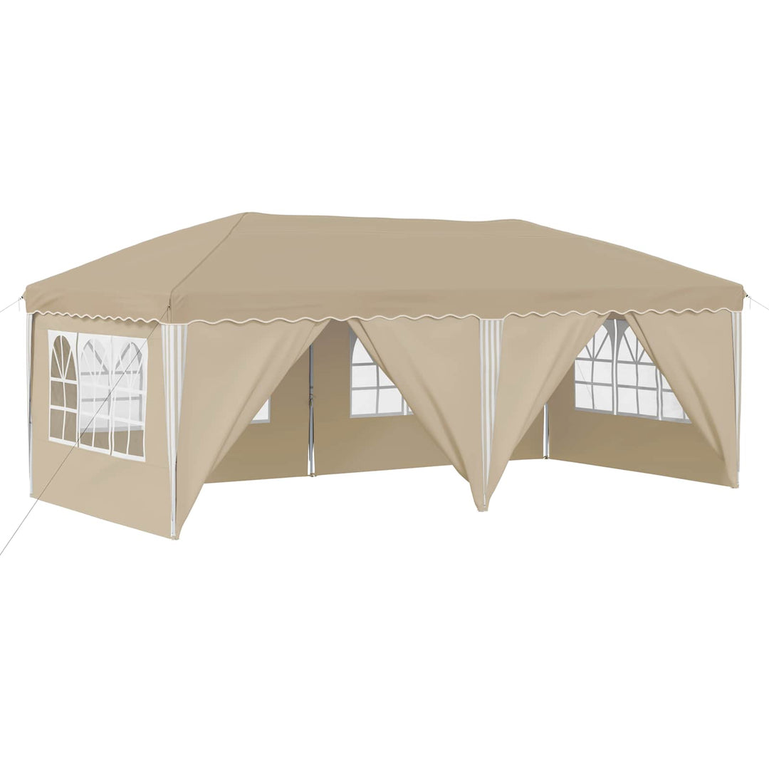 Pop-up Festtelt 575 x 288 x 245 cm Cremefarvet