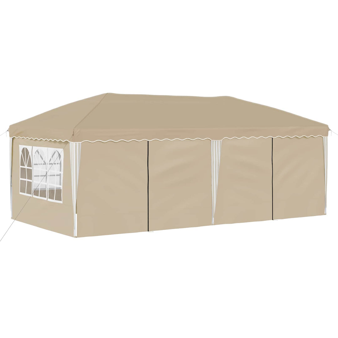 Pop-up Festtelt 575 x 288 x 245 cm Cremefarvet