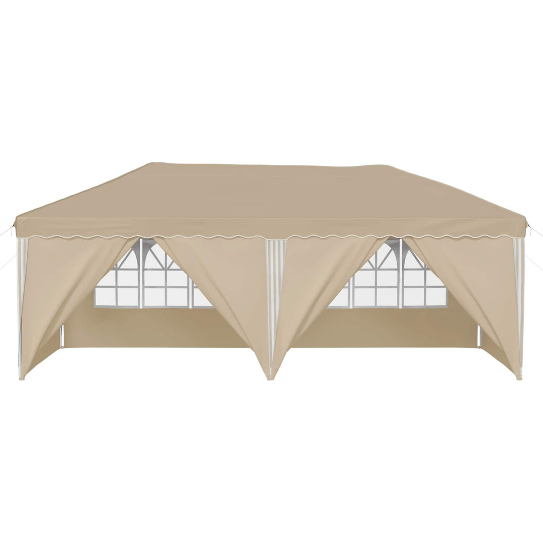 Pop-up Festtelt 575 x 288 x 245 cm Cremefarvet