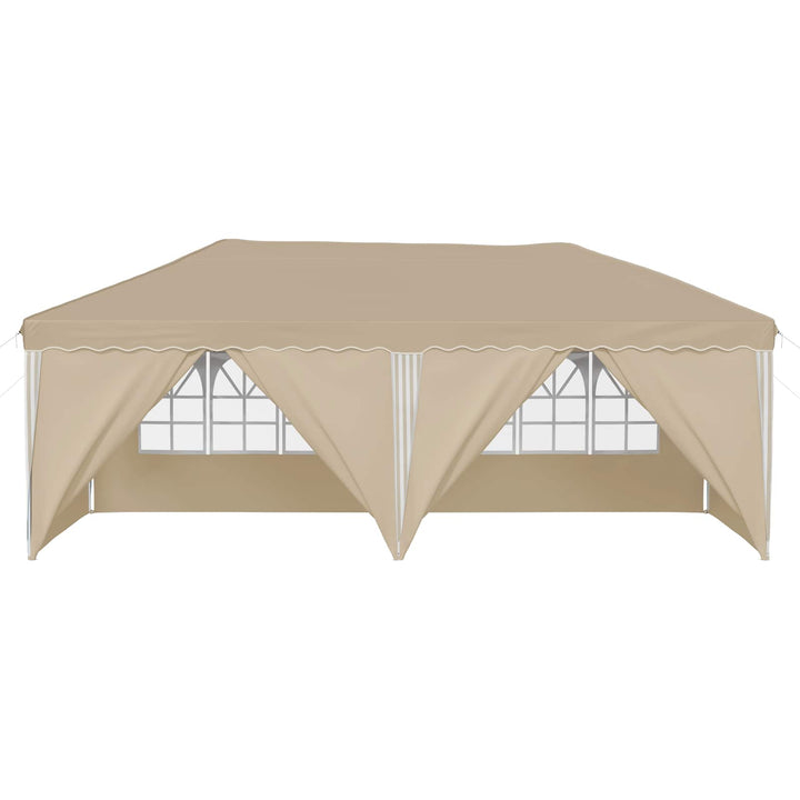 Pop-up Festtelt 575 x 288 x 245 cm Cremefarvet