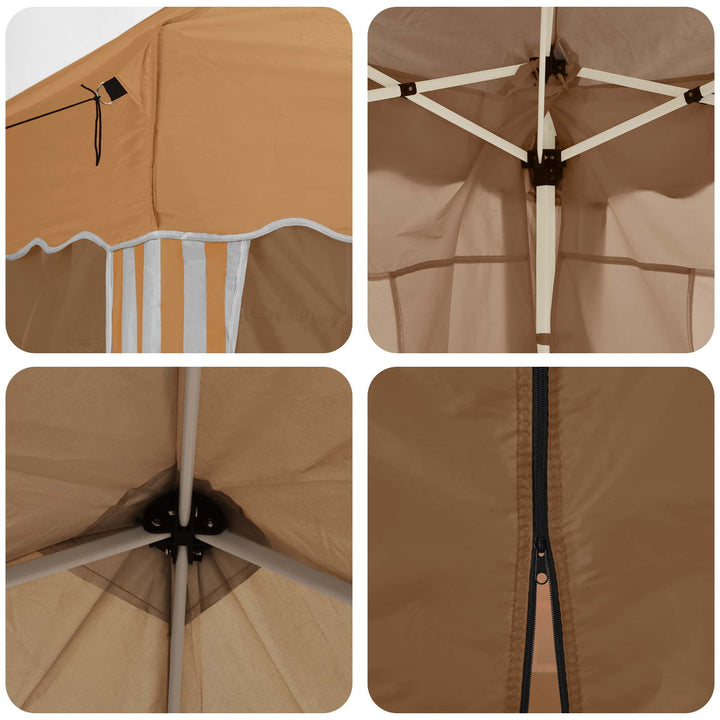 Pop-up Festtelt 575 x 288 x 245 cm Beige