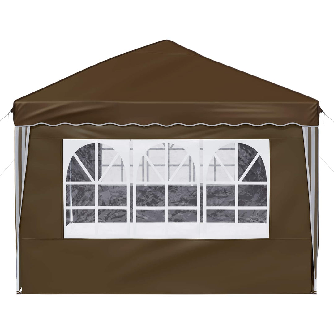Pop-up Festtelt 575 x 288 x 245 cm Gråbrun