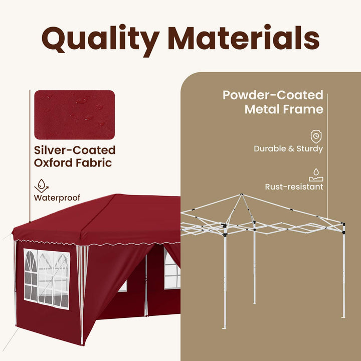 Pop-up Festtelt 575 x 288 x 245 cm Bordeaux