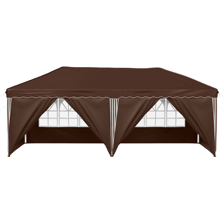 Pop-up Festtelt 575 x 288 x 245 cm Brun
