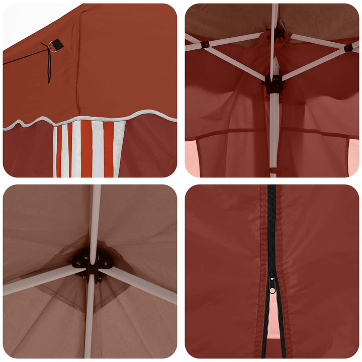 Pop-up Festtelt 575 x 288 x 245 cm Terrakotta