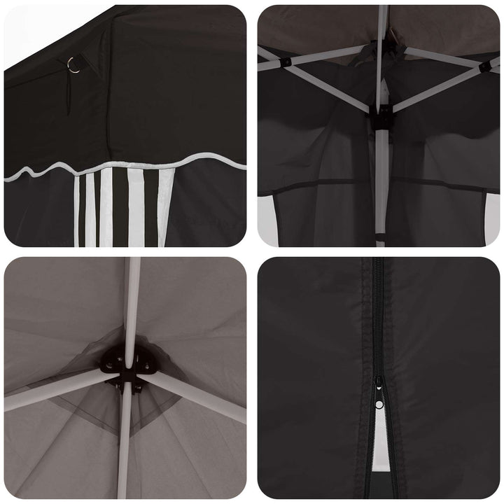 Pop-up Festtelt 575 x 288 x 245 cm Sort