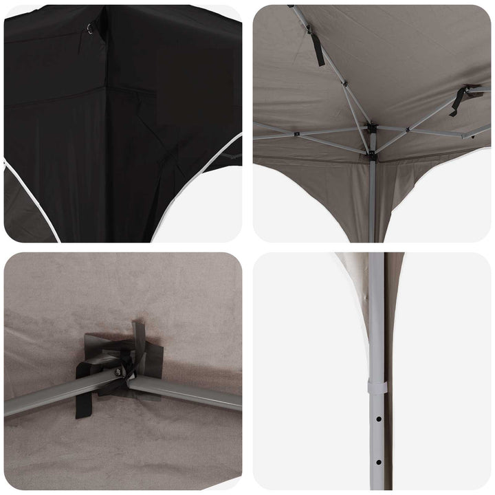 Pop-up Festtelt 192 x 192 x 245 cm Sort