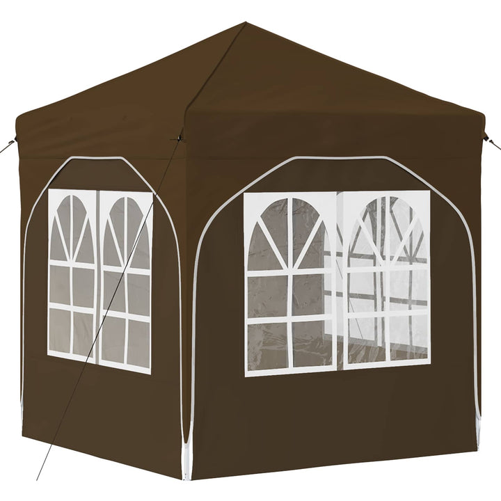 Pop-up Festtelt 192 x 192 x 245 cm Gråbrun