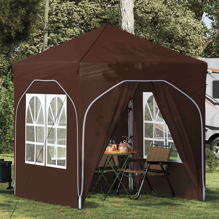 Pop-up Festtelt 192 x 192 x 245 cm Brun