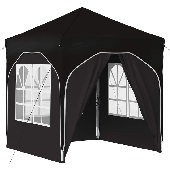 Pop-up Festtelt 192 x 192 x 245 cm Sort