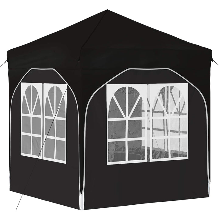 Pop-up Festtelt 192 x 192 x 245 cm Sort