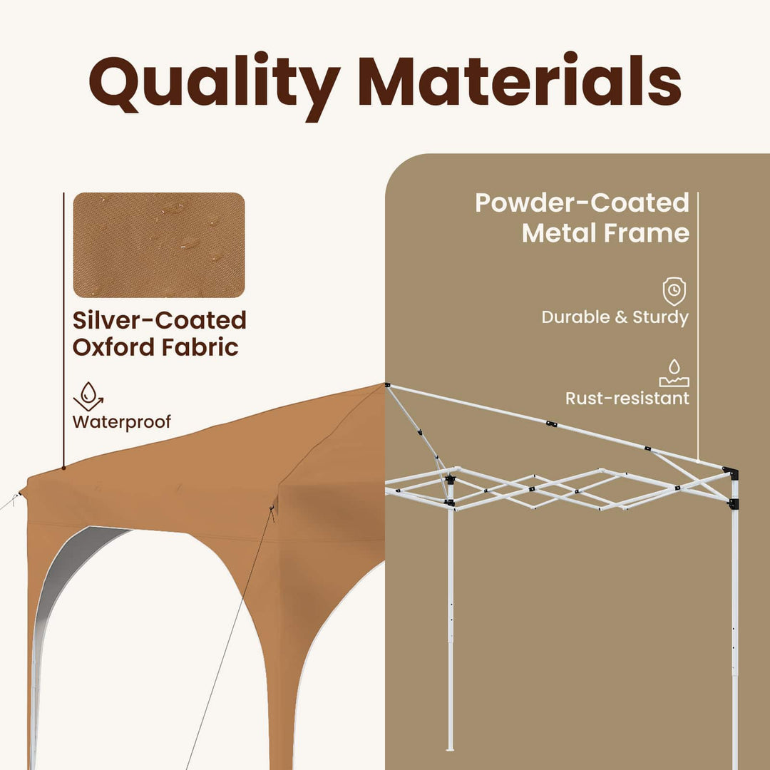 Pop-up Festtelt 290 x 290 x 245 cm Beige