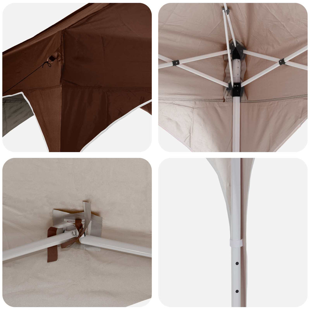 Pop-up Festtelt 290 x 290 x 245 cm Brun