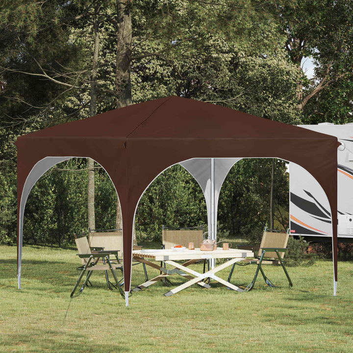Pop-up Festtelt 290 x 290 x 245 cm Brun
