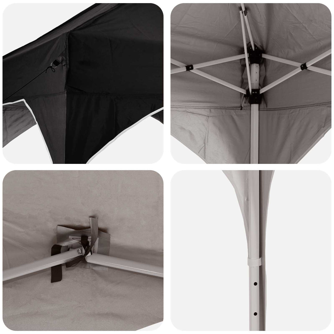 Pop-up Festtelt 290 x 290 x 245 cm Sort