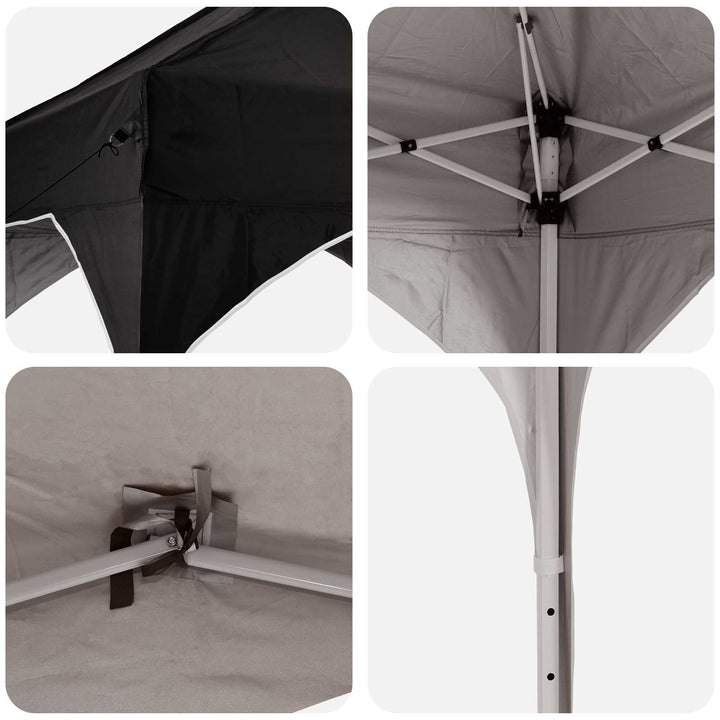 Pop-up Festtelt 290 x 290 x 245 cm Sort
