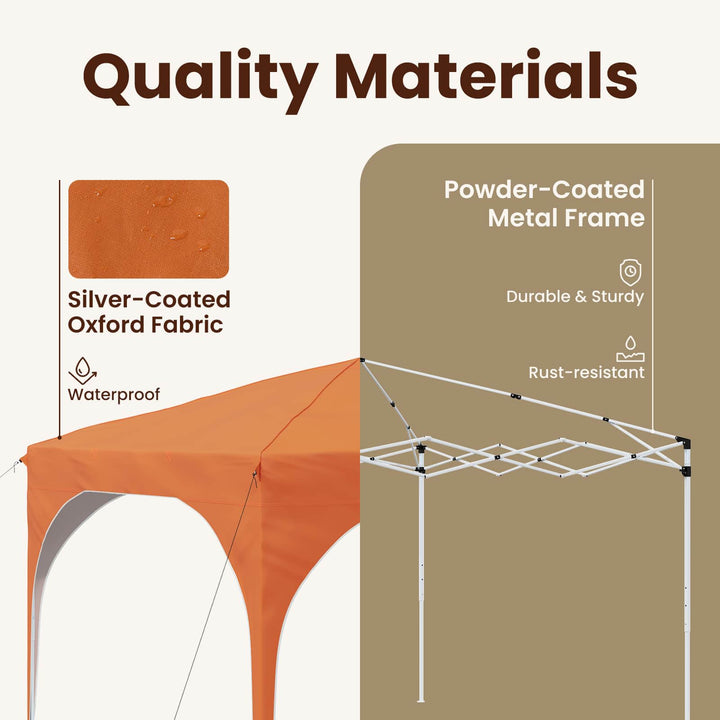 Pop-up Festtelt 290 x 290 x 245 cm Orange