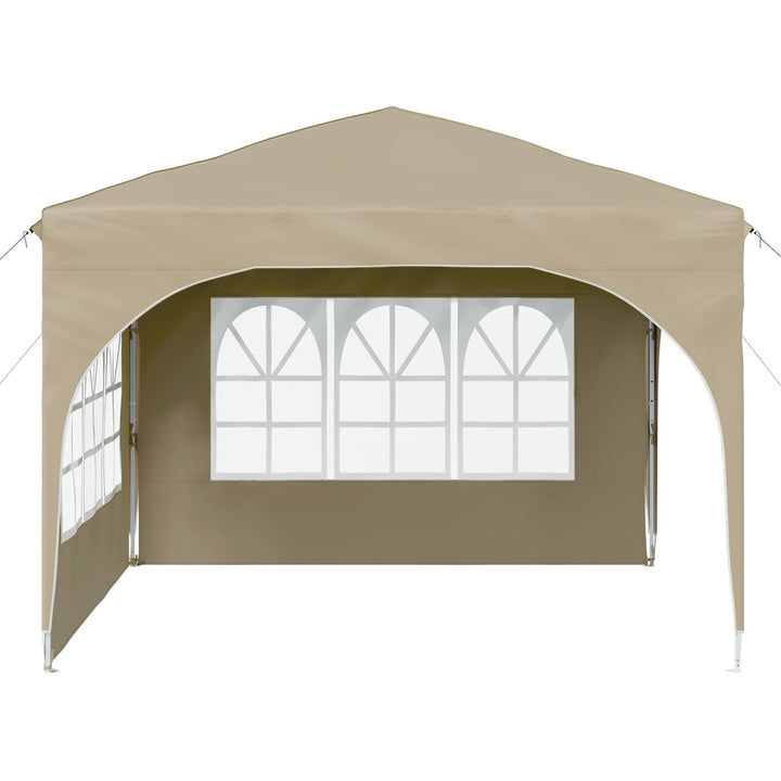 Pop-up Festtelt 290 x 290 x 245 cm Cremefarvet