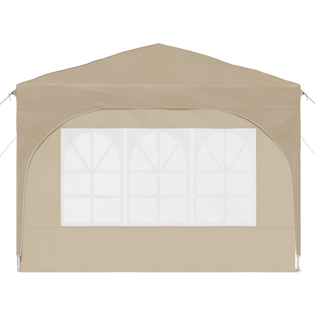 Pop-up Festtelt 290 x 290 x 245 cm Cremefarvet