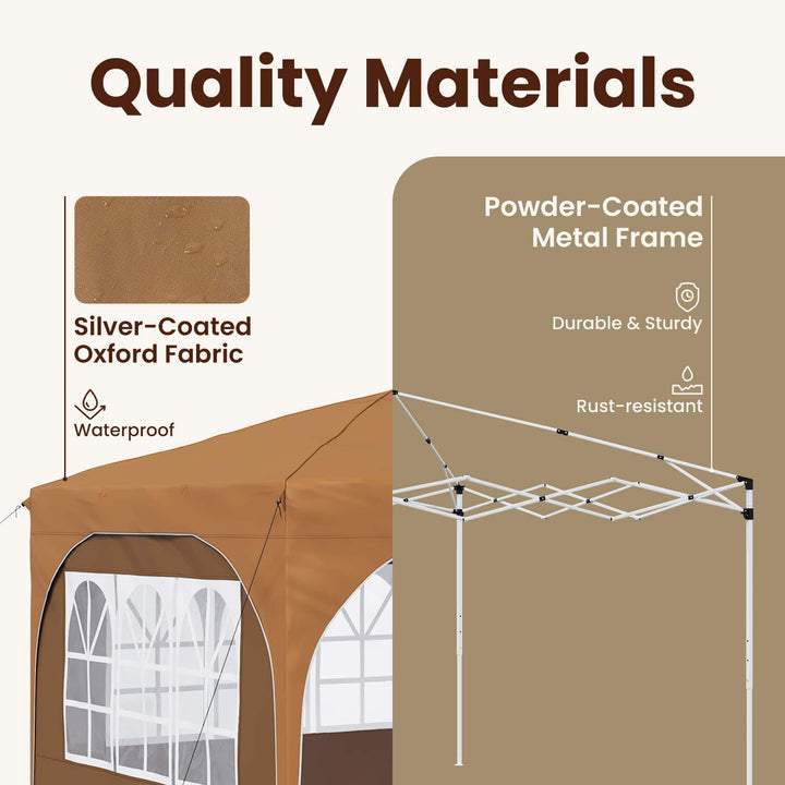 Pop-up Festtelt 290 x 290 x 245 cm Beige