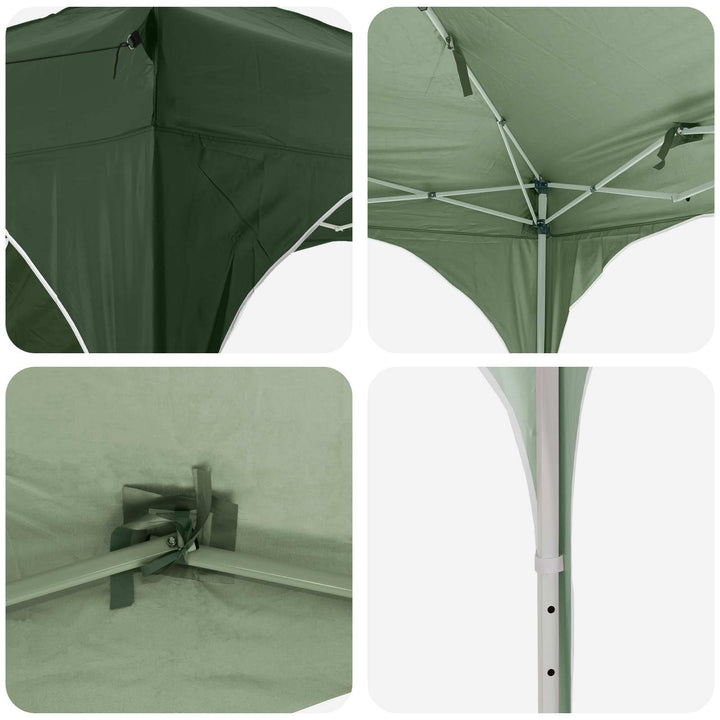 Pop-up Festtelt 290 x 290 x 245 cm Grøn