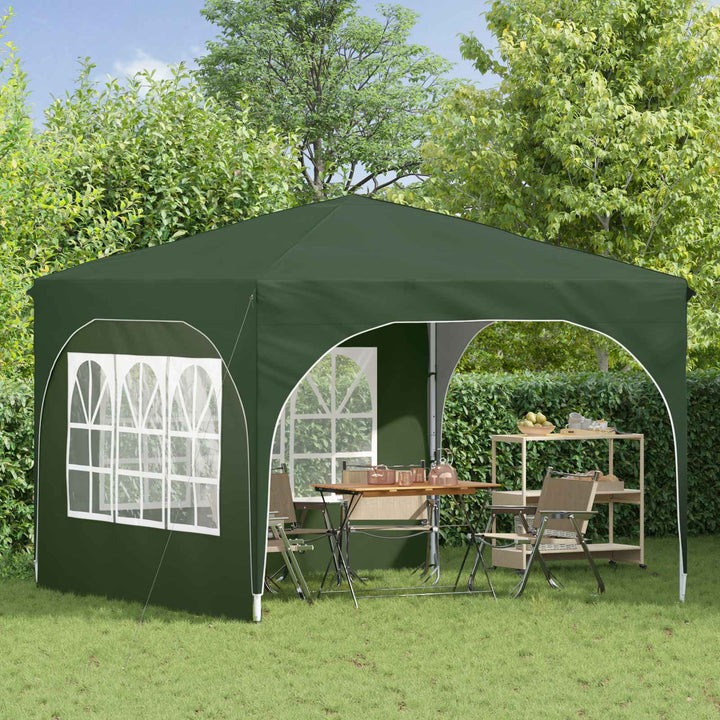 Pop-up Festtelt 290 x 290 x 245 cm Grøn