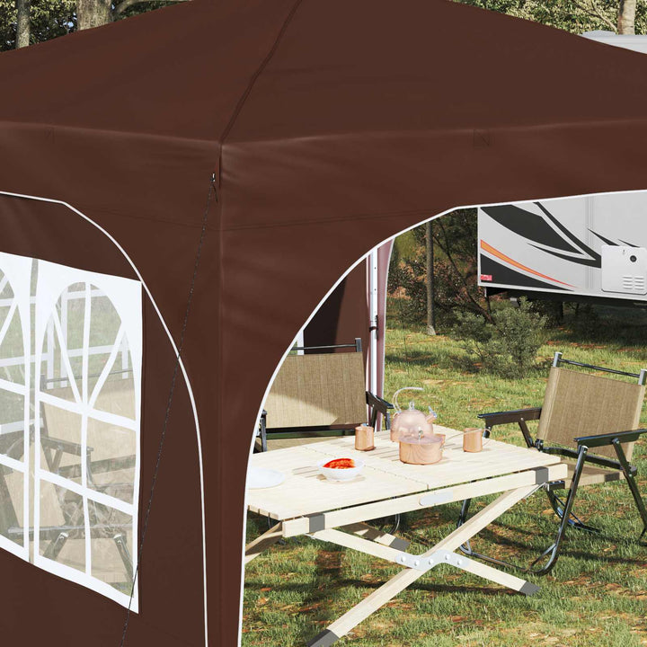 Pop-up Festtelt 290 x 290 x 245 cm Brun
