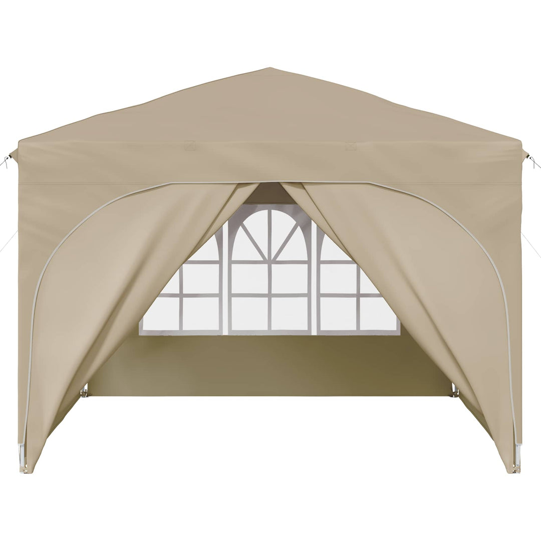Pop-up Festtelt 290 x 290 x 245 cm Cremefarvet