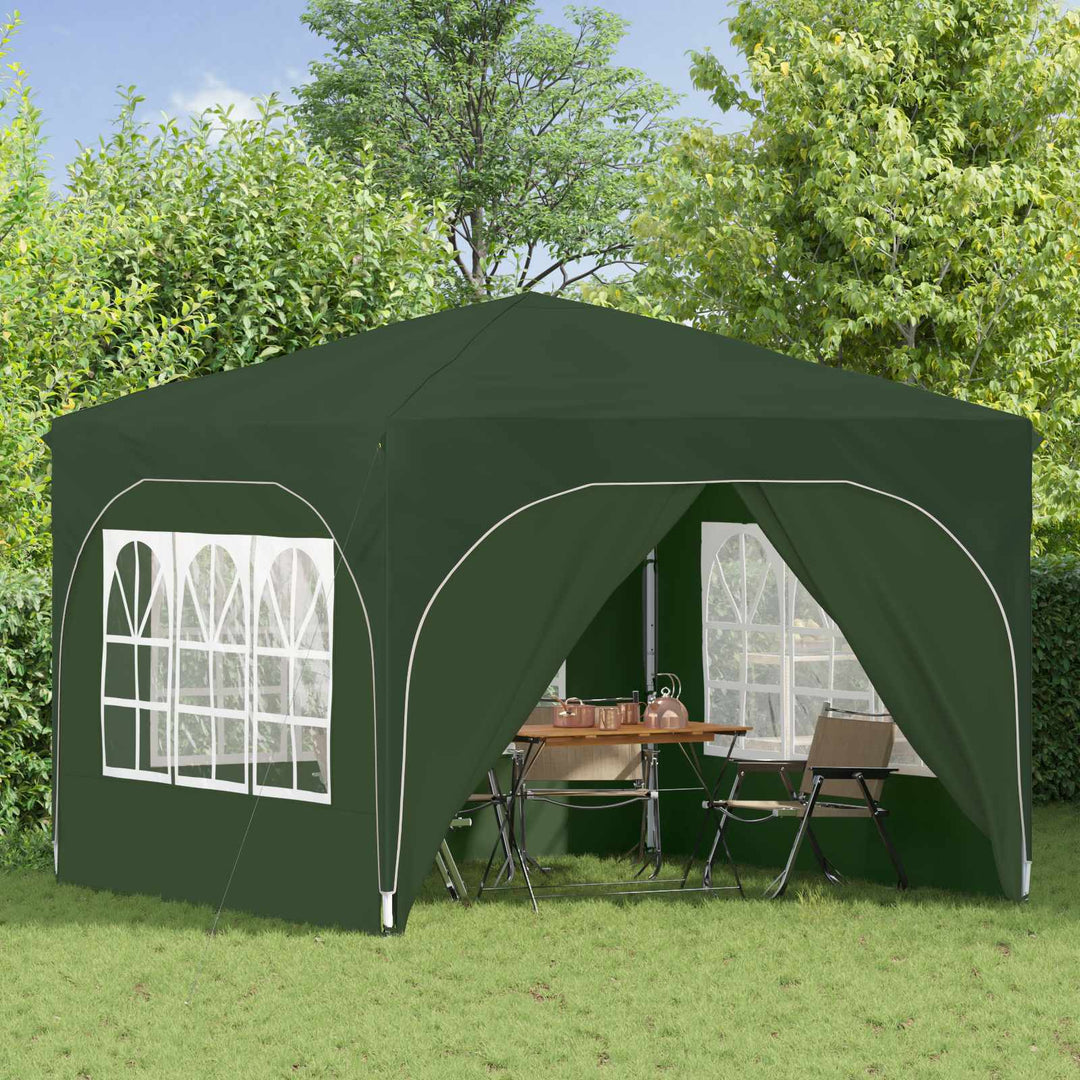 Pop-up Festtelt 290 x 290 x 245 cm Grøn