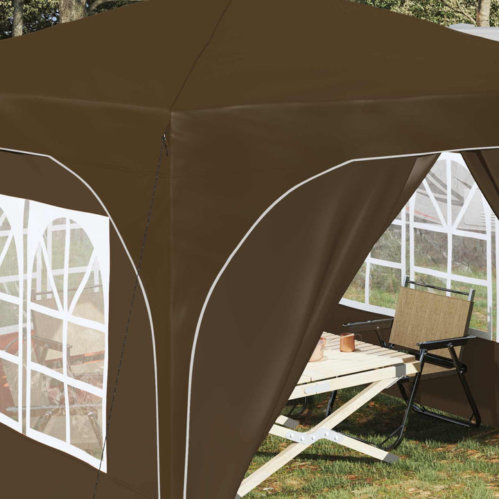 Pop-up Festtelt 290 x 290 x 245 cm Gråbrun