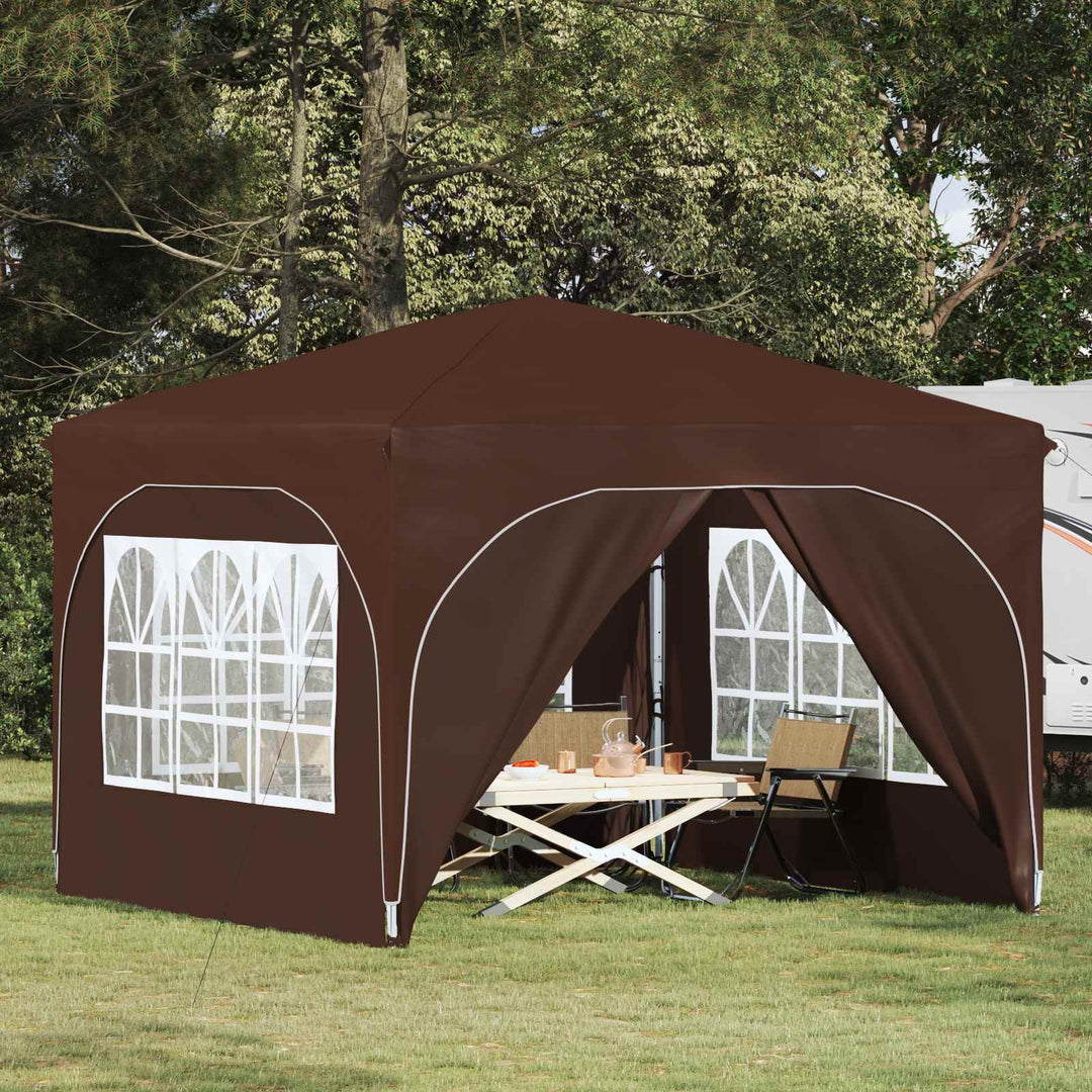Pop-up Festtelt 290 x 290 x 245 cm Brun