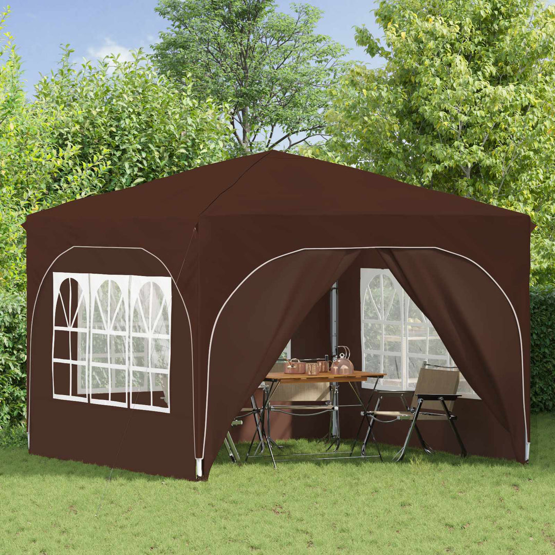 Pop-up Festtelt 290 x 290 x 245 cm Brun