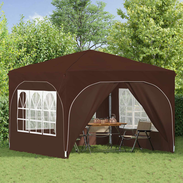 Pop-up Festtelt 290 x 290 x 245 cm Brun