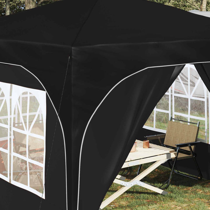 Pop-up Festtelt 290 x 290 x 245 cm Sort