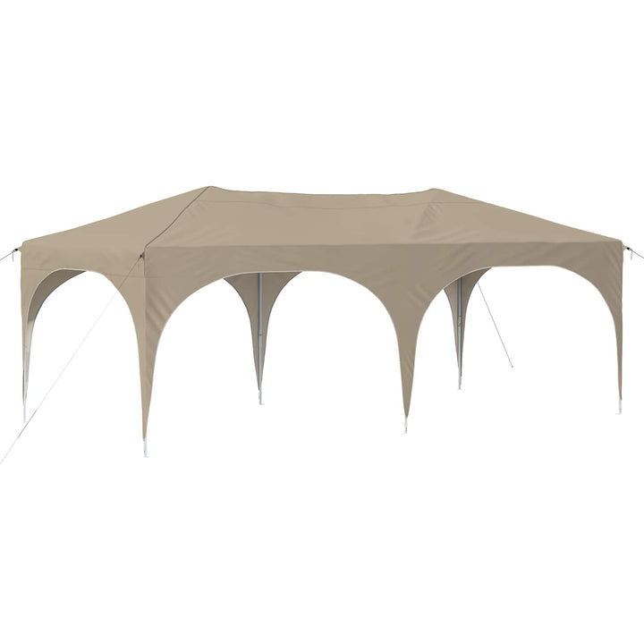 Pop-up Festtelt 575 x 288 x 245 cm Cremefarvet Oxford stof