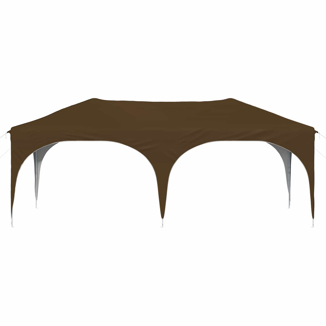 Pop-up Festtelt 575 x 288 x 245 cm Gråbrun Oxford stof
