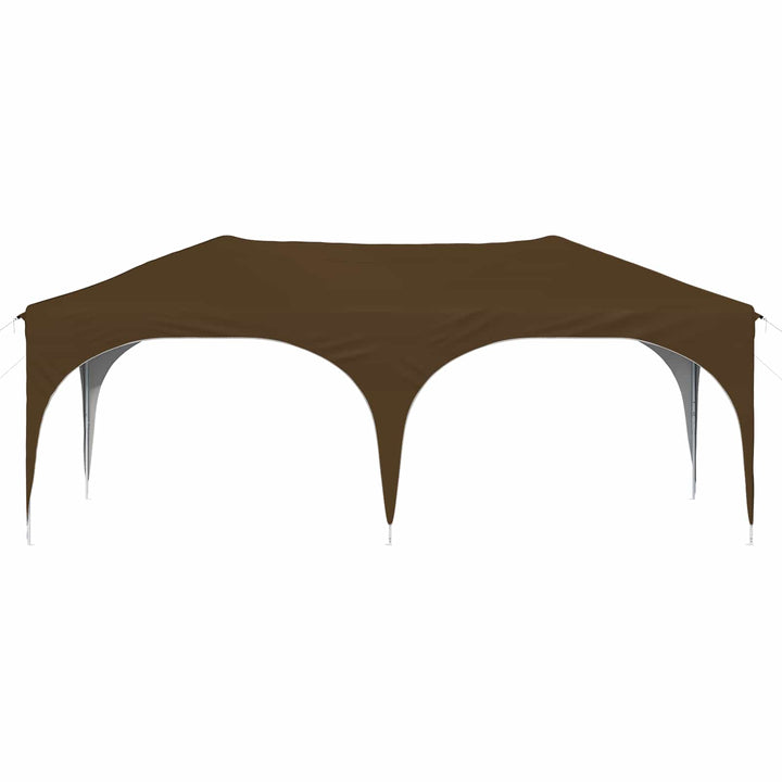 Pop-up Festtelt 575 x 288 x 245 cm Gråbrun Oxford stof