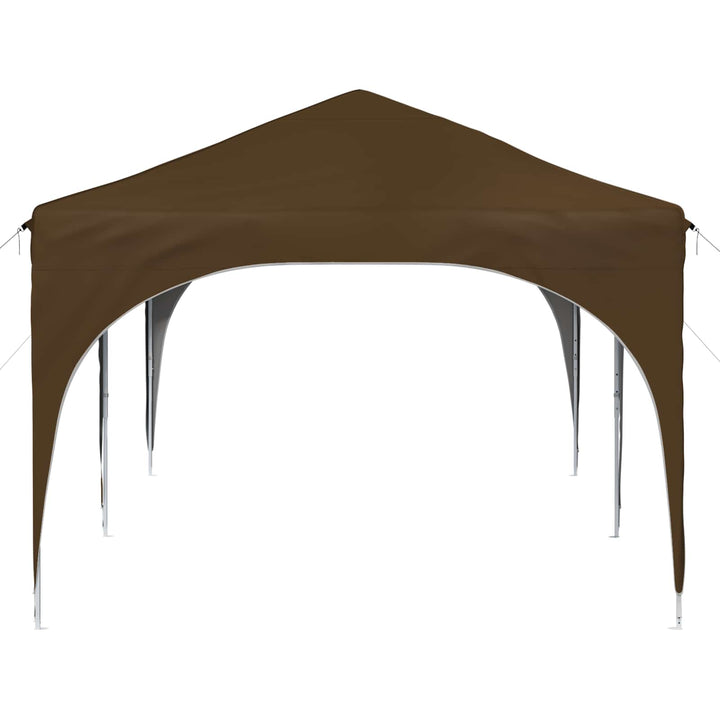 Pop-up Festtelt 575 x 288 x 245 cm Gråbrun Oxford stof