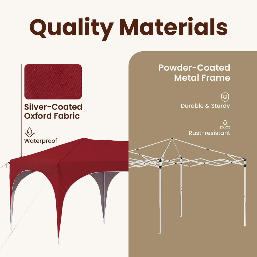 Pop-up Festtelt 575 x 288 x 245 cm Bordeaux Oxford stof