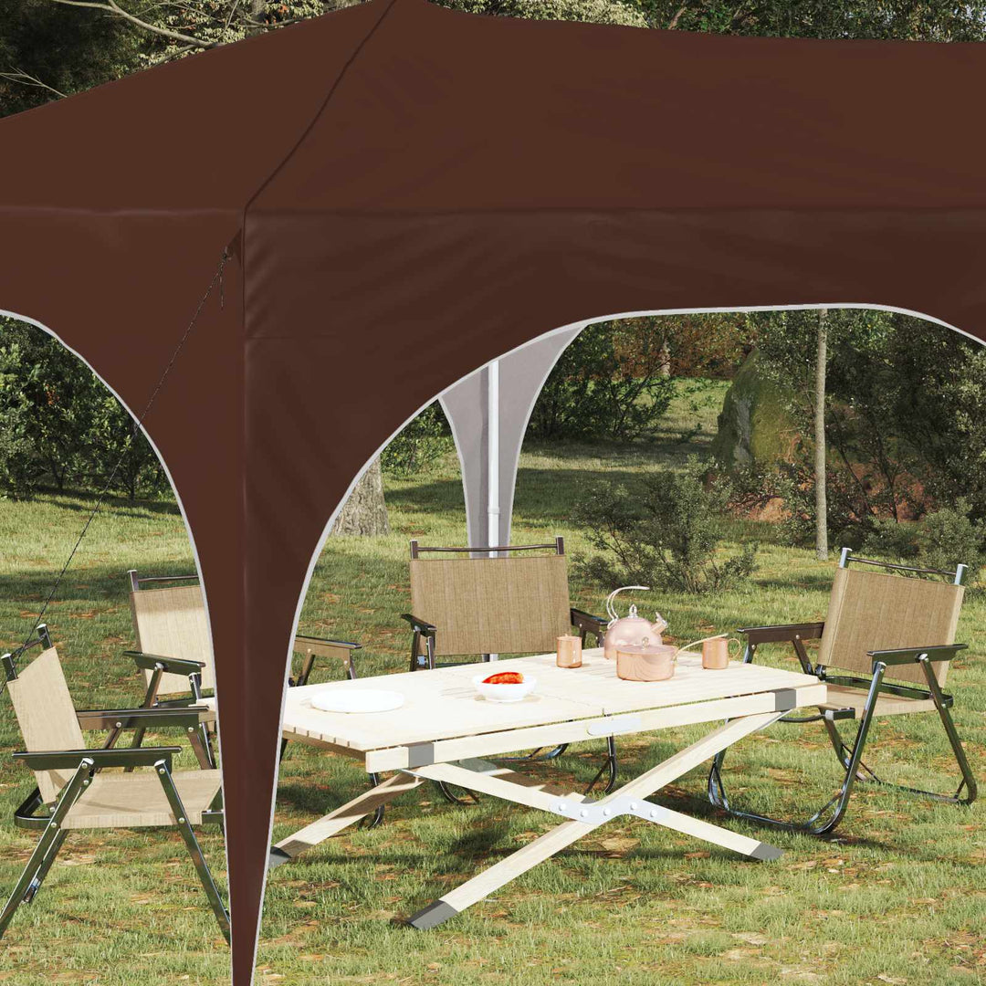 Pop-up Festtelt 575 x 288 x 245 cm Brun Oxford stof