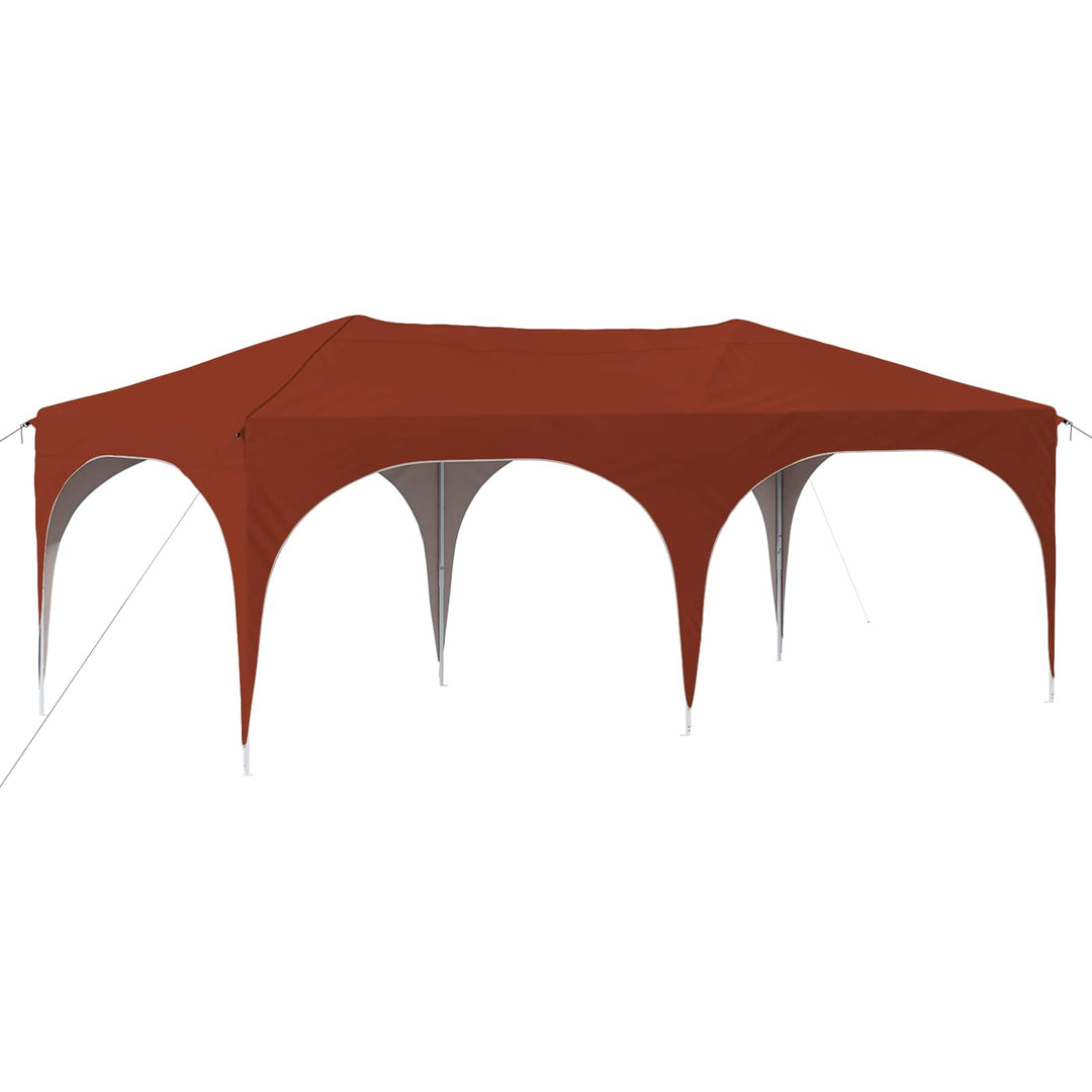 Pop-up Festtelt 575 x 288 x 245 cm Terrakotta Oxford stof