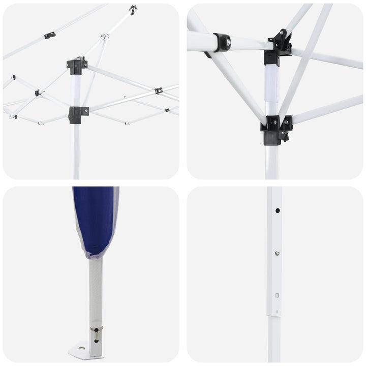 Pop-up Festtelt Blå 575 x 288 x 245 cm Oxford stof