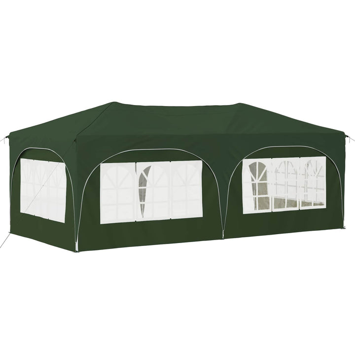 Pop-up Festtelt Grøn 575 x 288 x 245 cm Oxford stof