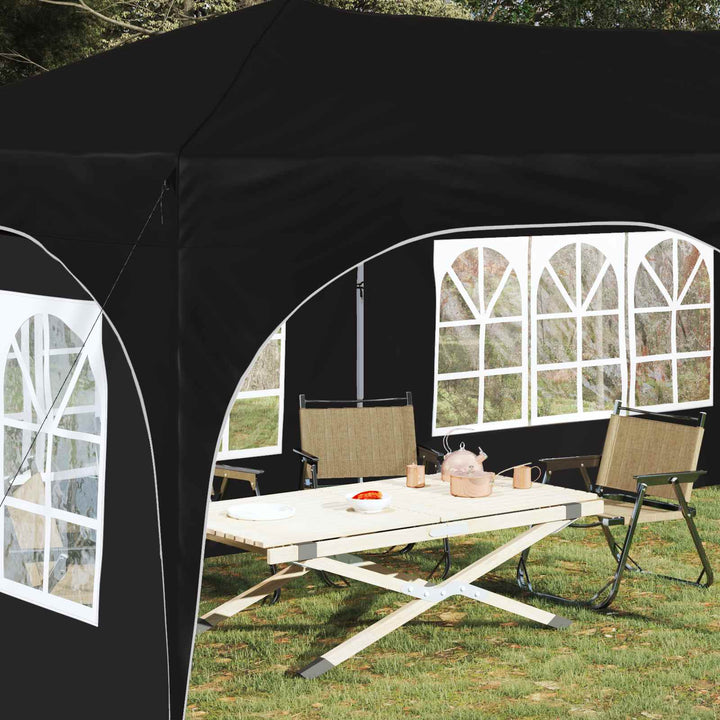 Pop-up Festtelt 575 x 288 x 245 cm Sort Oxford stof