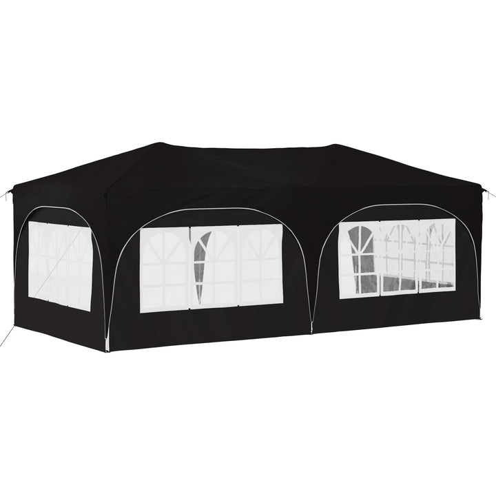 Pop-up Festtelt 575 x 288 x 245 cm Sort Oxford stof